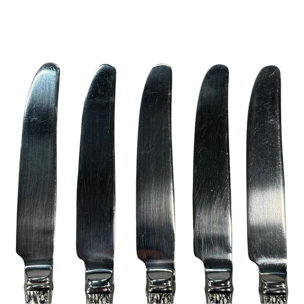 5 - Lenox Tudor Bead Augusta 18/10 Stainless Steel Flatware Dinner Knives